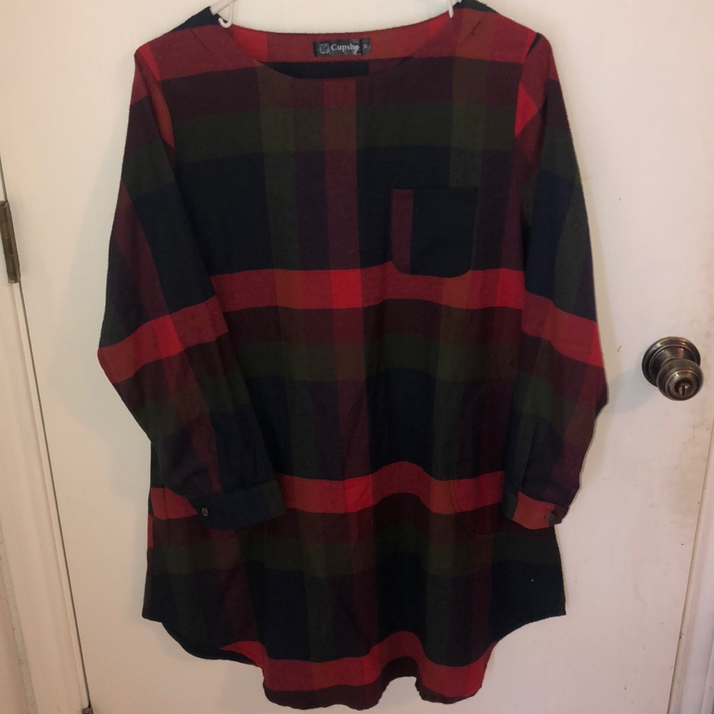 Long Sleeve Flannel Dress